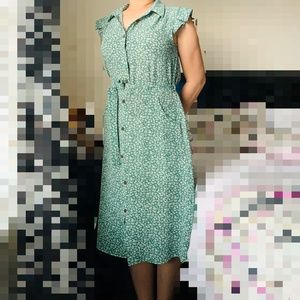 ✨2 for 26✨ GREEN FLORAL MIDI SUNDRESS